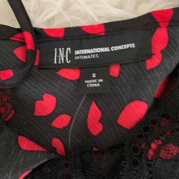 NWT! INC Lace-Trim Printed Chemise Night Gown - Picture 7 of 7